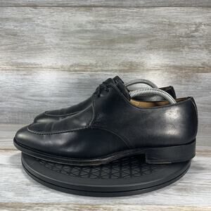 Magnanni Men's Basilio Black Leather Oxford Apron Toe Made in Spain Size 9.5 M